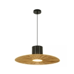 23070 PENDANT LIGHT E27 MAX 11W METAL - PAPER, BLACK - NATURAL Zambelis Lights